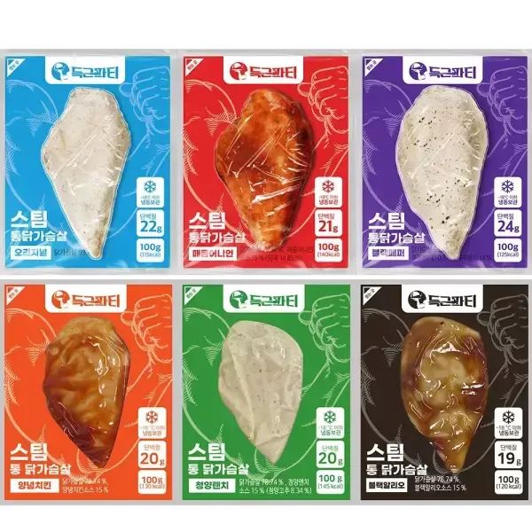 상품 이미지: 득근파티 통 닭가슴살 6종 30팩