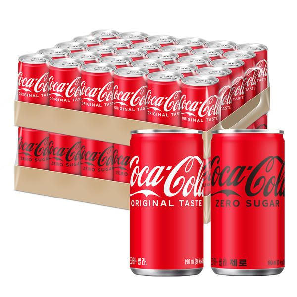 상품 이미지: 코카콜라 제로, 190ml, 30개 + 코카콜라, 190ml, 30개
