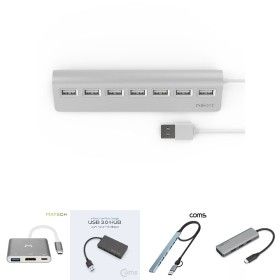 상품 이미지: 무전원 멀티 USB허브 7포트 무선랜 키보드 마우스 PC/USB/허브/HUB/리더기/차량용/노트북/유에스비