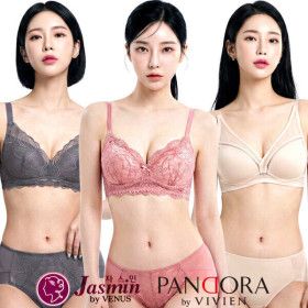 상품 이미지: (20%쿠폰) 비너스 브라 팬티 세트 빅사이즈 A B C D E F 컵 노와이어 홑겹 브래지어 여자 여성 속옷 비비안