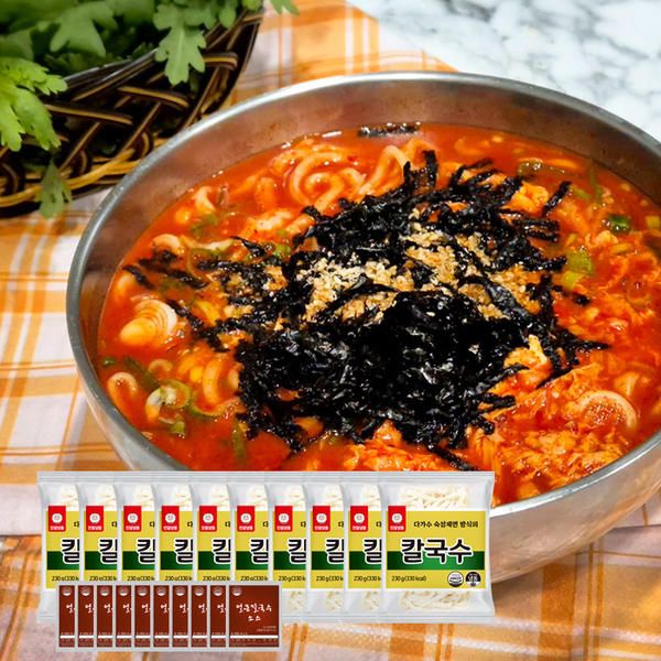 상품 이미지: 천일 얼큰이 칼국수 10인분 1세트 (면1인분10개+소스10개)