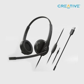 상품 이미지: 크리에이티브  HS-230 3.5mm/USB-A 유선 연결 지원 업무용 헤드셋