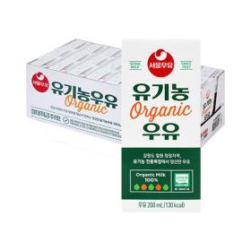 상품 이미지: 서울우유 유기농 멸균우유 200ml x 24입 (1박스)