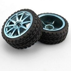 상품 이미지: 65mm RC카 고무바퀴 로봇휠 블루 - 고급 고무 타이어 다양한 RC 및 로봇 프로젝트용, 1개