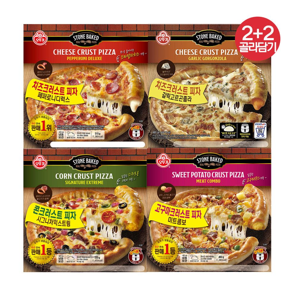 상품 이미지: [슈퍼적립] [2+2] 오뚜기 크러스트 피자 미트콤보 갈릭