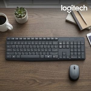 상품 이미지: 국내정품 로지텍코리아 MK235 무선 키보드 마우스 세트 그레이 한글자판 / 2.4Ghz 무선연결 /KH