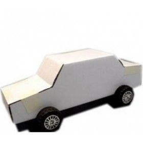 상품 이미지: (10개) 만들기대장 박스자동차(바퀴중포함) 7x24x7cm