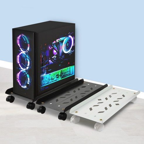 상품 이미지: [이동식] 컴퓨터 본체 받침대 PC 데스크탑 거치대 선반 다이