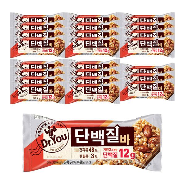 상품 이미지: 오리온 닥터유 단백질바 50g, 12개, 2개