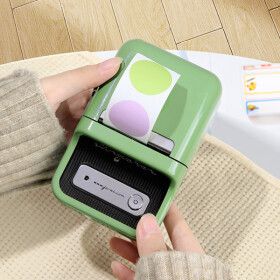 상품 이미지: 무선 라벨프린터 B21 휴대용 라벨기 빈티지 그린