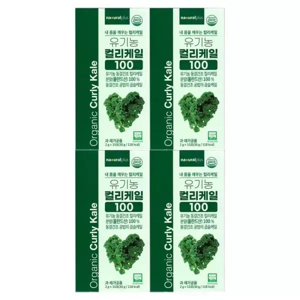 상품 이미지: 내츄럴플러스 유기농 컬리케일 100 2g x 15포 4개 / 써클