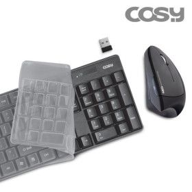 상품 이미지: 무선 저소음 멤브레인 키스킨 키보드+무소음 버티컬 마우스 세트 KBM2258WL 사무용 업무용 사무실 컴퓨터