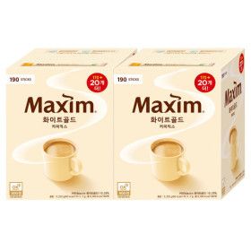 상품 이미지: 맥심 화이트골드 커피믹스  190Tx2 총380T (리뉴얼제품)