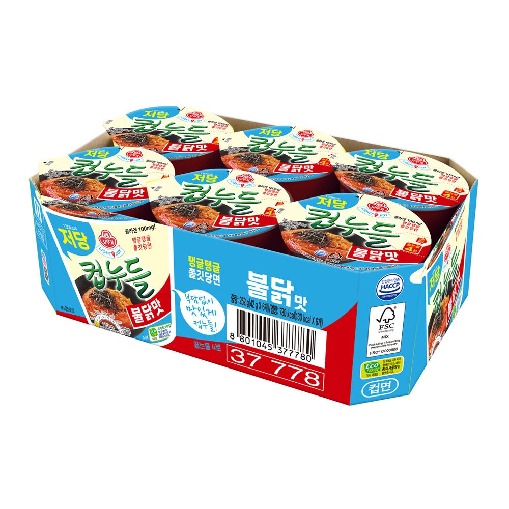 상품 이미지: 오뚜기 LIGHT&JOY 저당컵누들 불닭맛 42g 6개