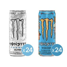 상품 이미지: (현대홈쇼핑)몬스터 에너지 울트라 355ml 캔 24개+몬스터 에너지 망고로코 355 캔 24개