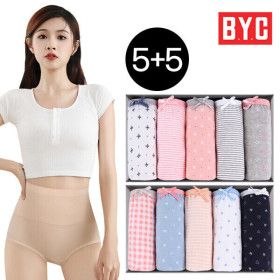 상품 이미지: (12+10%쿠폰) 데일리 여성팬티 5매입 /면팬티/맥시/미디/여자/여성/속옷/누디/위생/빅사이즈/노라인