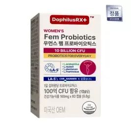 상품 이미지: 펨 도피러스 알엑스 100억 여성 질유산균 펨 프로바이오틱스 60캡슐 1개