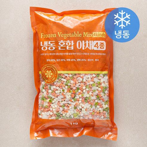 상품 이미지: 혼합야채 4종 (냉동), 1kg, 1개