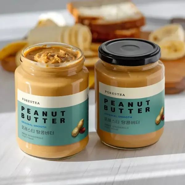 상품 이미지: 국내제조 무첨가 100% 땅콩버터 200g 2병  무가당 피넛버터