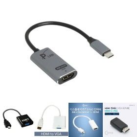 상품 이미지: 파워랜 PL100 C타입 to HDMI 1.4 컨버터 4K 30hz PL-UCH01/포트/통신/장비/연결/네트워크/변환/젠더/변환잭