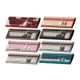 상품 이미지: WEIKAV NUT108 알루미늄 합금 3모드 기계식 키보드 (유선/블루투스/무선) 104키 풀배열 사무실/게임 전용