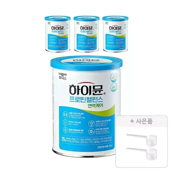 상품 이미지: 하이뮨 프로틴 밸런스 캔 면역케어 304g, 4개+증정(스푼, 2개)