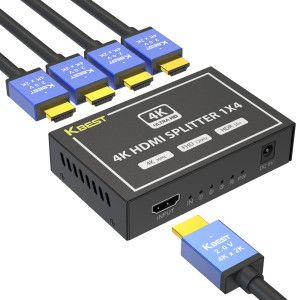 상품 이미지: HDMI 분배기 1:4 4K 듀얼모니터 트리플모니터 영상 공유기