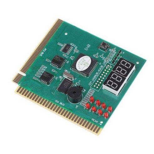 상품 이미지: PC 메인보드 POST 진단 테스트 카드 - PCI ISA 듀얼 포트 - 부팅 오류 코드 디스플레이 전압 LED 체크