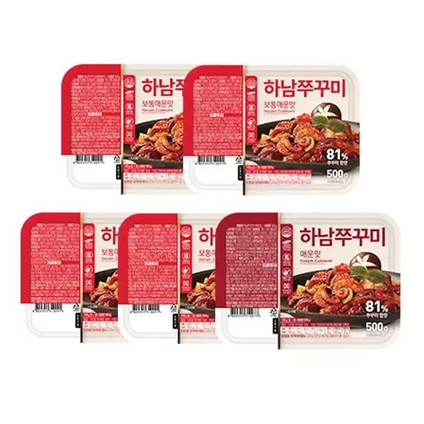 상품 이미지: 하남쭈꾸미 보통매운맛, 500g, 4개 + 매운맛, 500g, 1개