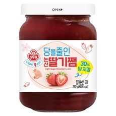 상품 이미지: 오뚜기 라이트 앤 조이 당을줄인 논산딸기쨈, 290g, 1개