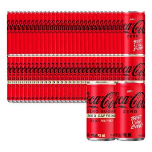 상품 이미지: 코카콜라 제로+코카콜라 제로제로 190ml 60캔 (각 30캔)