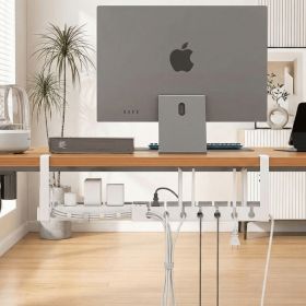 상품 이미지: 무타공 케이블 트레이 보관함 컴퓨터 책상 전선 공유기 충전기 길이조절 정리함 거치대