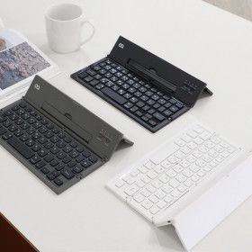 상품 이미지: 4단 접이식 휴대용 무선 블루투스 미니 키보드 저소음 키패드 아이패드 호환