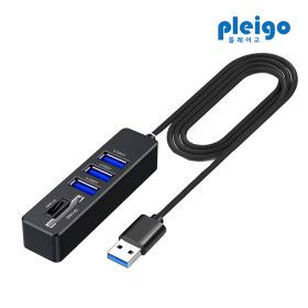 상품 이미지: MH31 5in1 USB 멀티허브 / 80cm / USB 3포트 / microSD카드 리더기 / SD카드 리더기