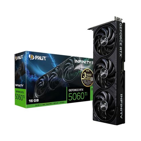 상품 이미지: PALIT 지포스 GEFORCE RTX 5060 Ti INFINITY 3 D7 16GB 그래픽카드 VGA 이엠텍