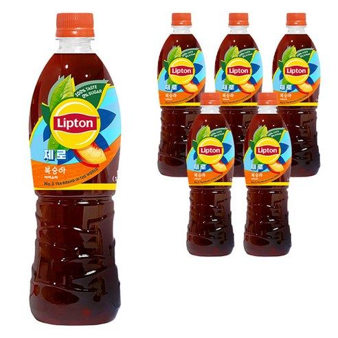 상품 이미지: 립톤 제로 복숭아 아이스티, 500ml, 6개