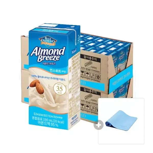 상품 이미지: 아몬드브리즈 언스위트, 190ml, 48개 + 증정(아몬드브리즈 요가매트 1개)