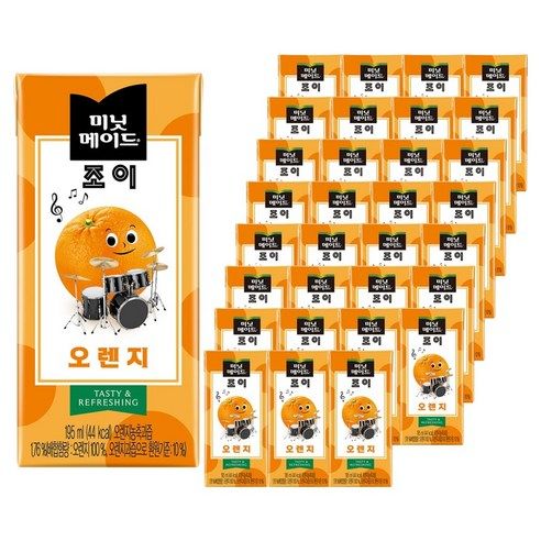 상품 이미지: 미닛메이드 조이 오렌지, 195ml, 32개