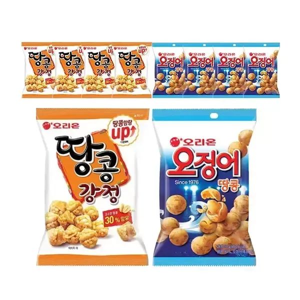 상품 이미지: 오리온 오징어땅콩 98g + 땅콩강정 80g 각 5개 (총10개)