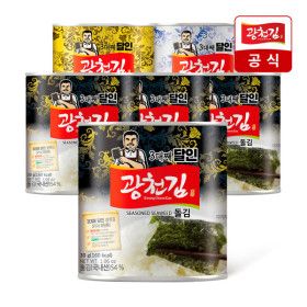 상품 이미지: 광천김  3월특가 3대째 달인 돌 캔김 30g x 4캔 (재래 파래 골라담기) / 마지막 한장까지 바삭한 맛난김