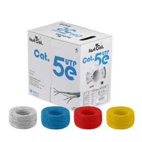 상품 이미지: 국산 동일전선 회색 CAT5e UTP케이블 300M 박스 롤 그레이 랜케이블 인터넷선 랜선 랜툴 RJ45 커넥터 공사