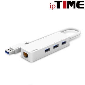 상품 이미지: IPTIME U1003 기가비트 랜카드 + USB3.0 허브 노트북에 사용하기 좋은 랜카드형 허브
