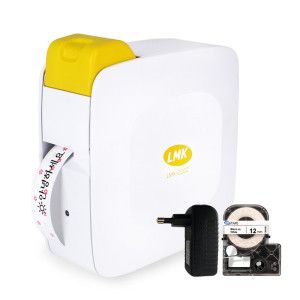 상품 이미지: 휴대용 무선 라벨프린터 LMK-2000YL 라벨기 +전용아답터+라벨테이프 옐로우