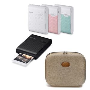 상품 이미지: 캐논 정품 셀피 포토프린터 SELPHY SQUARE QX10 + 헤링본 하드케이스