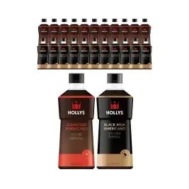상품 이미지: 할리스 시그니처 아메리카노 550ml, 6입, 2개+블랙아리아 아메리카노 550ml, 6입, 2개 (총 24개)