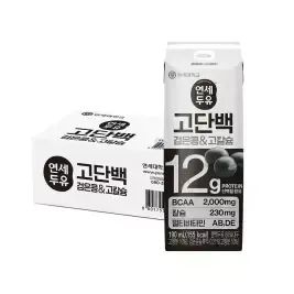 상품 이미지: 연세 고단백 두유 190ml x 24(검은콩,아몬드잣)