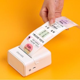상품 이미지: DULABEL 두라벨 라벨프린터 네임 이름 스티커 라벨지무료증정 휴대용 미니 라벨기 프린터기 무선 바코드 QR