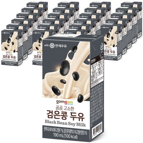 상품 이미지: gomgom 고소한 검은콩 두유, 190ml, 24개
