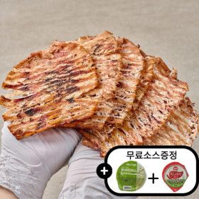 상품 이미지: (신선집중) 몸통 오징어 맥반석 구이 150g 총6~10마리내외 (옵션 2개 구매시 소스 2종증정)