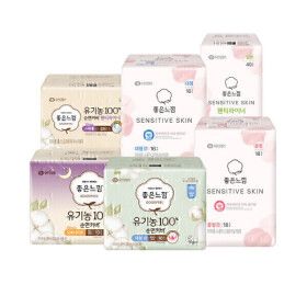 상품 이미지: 좋은느낌 유기농 생리대 울트라 소형/중형/대형/오버나이트/수퍼롱/팬티라이너 모음전 4EA